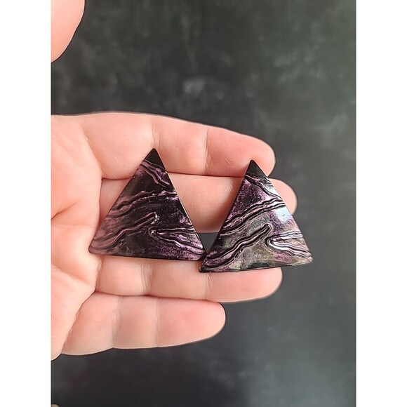 Enamel Stud Vintage Earrings Lot - Picture 6 of 10